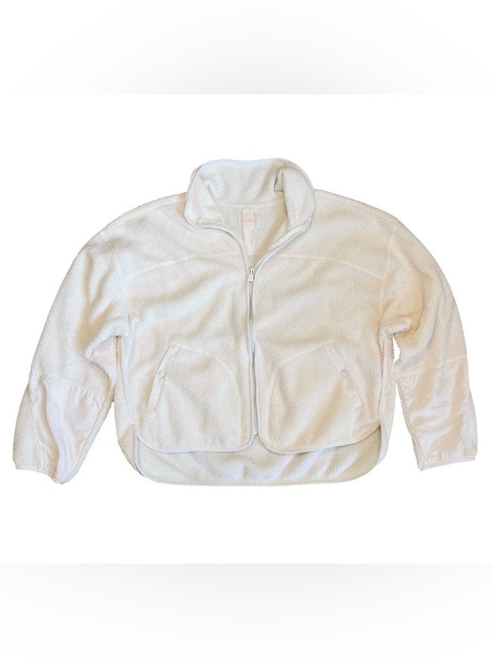 🤍 Free People Movement Ziggy Fleece Jacket ✨ Cream Brushed Sail Cozy Size S - Picture 6 of 8